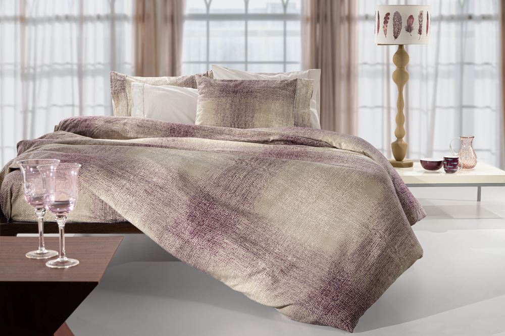 Σετ 3τμχ. Σεντόνια Joel Aubergine Flannel 170×265