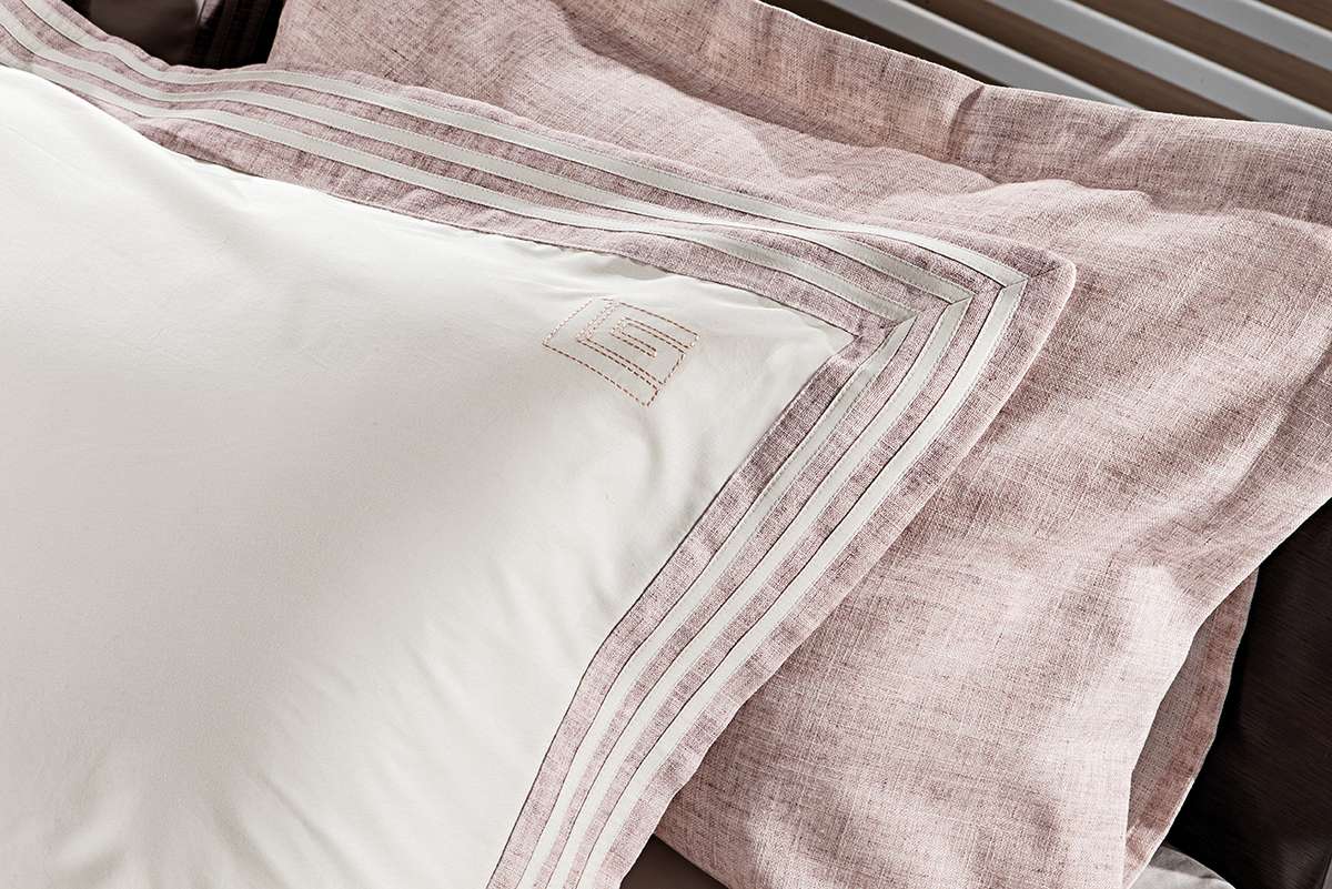 Μαξιλαροθήκες Oxford Linen Lilac 50x70