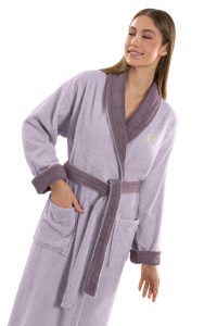 Μπουρνούζι Duo Lilac Large