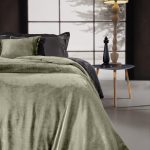 Σετ 2τμχ Κουβέρτα Velvet Khaki 160x240