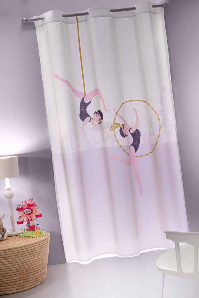 Κουρτίνα Soft – Touch Enjoy Pinky με Τρουκς 160×240