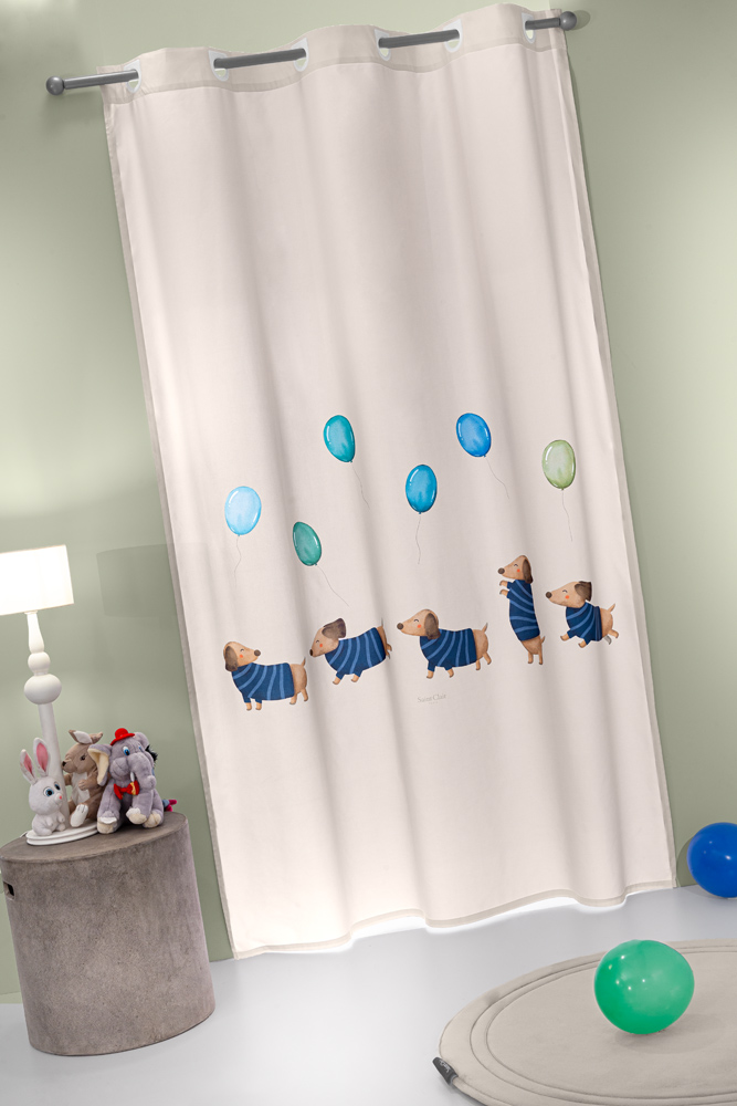 Κουρτίνα Soft – Touch Pet Blue με Τρουκς 160×240