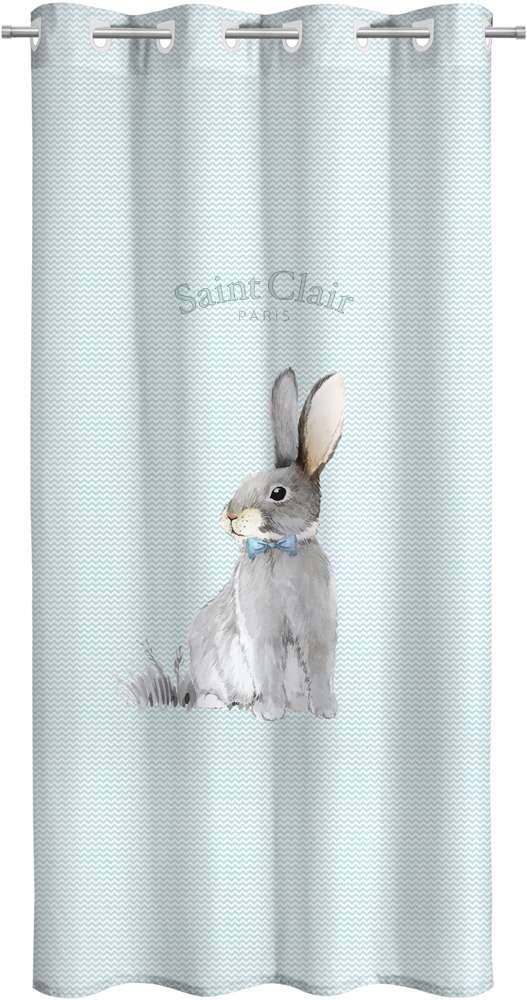 Κουρτίνα Soft - Touch Lapin Blue με Τρουκς 160x240