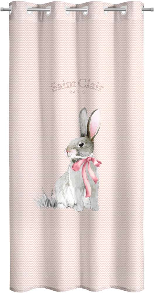 Κουρτίνα Soft – Touch Lapin Pink με Τρουκς 160×240