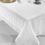 Τραπεζομάντηλο Glamour White 160x260