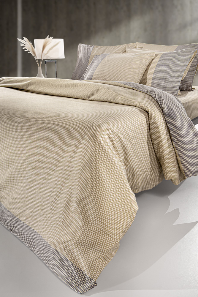 Σετ 4τμχ Σεντόνια Verona Taupe Flannel με Λάστιχο 165x200+35