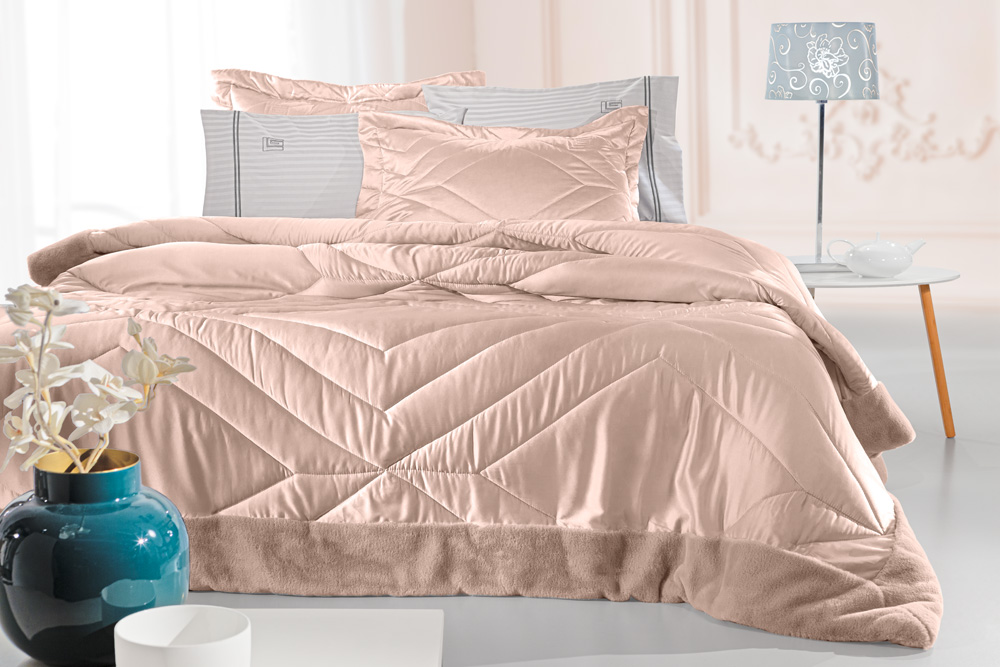 Σετ 3τμχ Πάπλωμα Columbia Old Pink 250×240