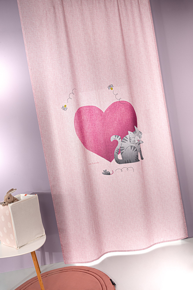 Βρεφική Κουρτίνα Paw Pinky 145×270